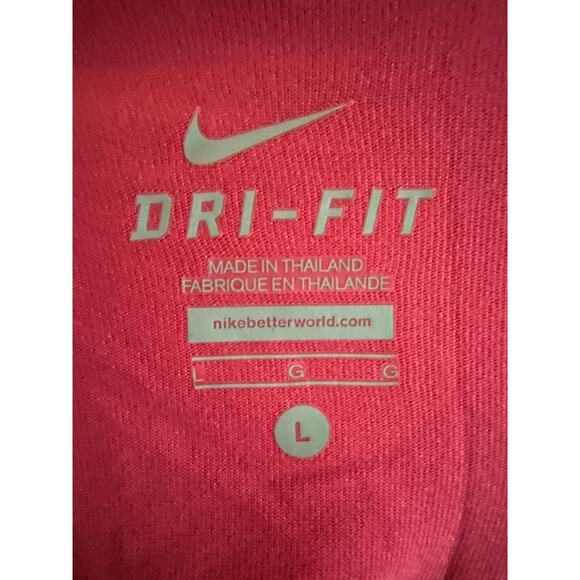 Nike DriFit quarter-zip athletic pullover Women's size Large Pink - Picture 4 of 5